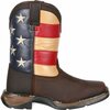 Durango Lil' Rebel by Big Kids' Flag Western Boot, BROWN/UNION FLAG, M, Size 5 DBT0160